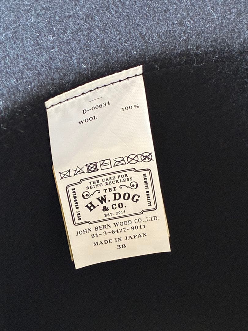 THE H.W.DOG&CO. トラベラーズハットD-00634 サイズ38