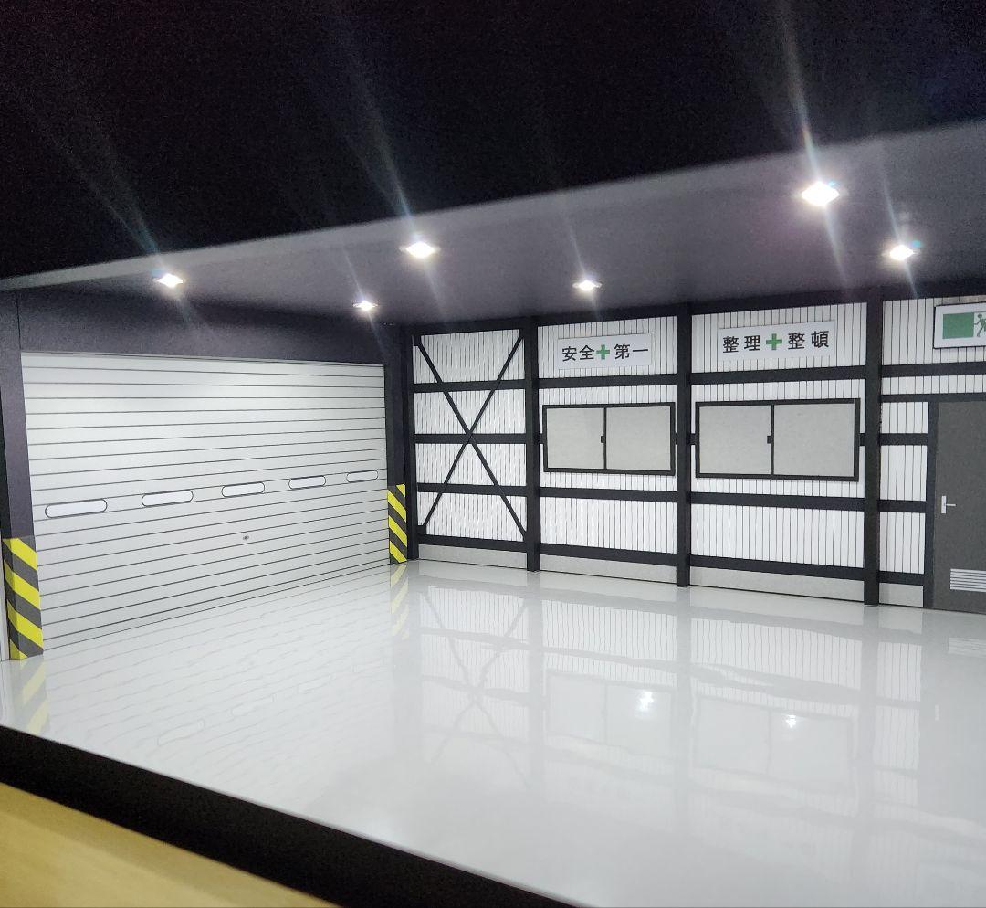 1/24 プラモデル ミニカー ガレージ ジオラマ ショーケース LED照明