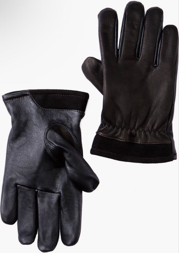 UGGアグ 手袋 グローブ メンズ 防寒 革手袋 レザー 本革 茶色ブランド新品