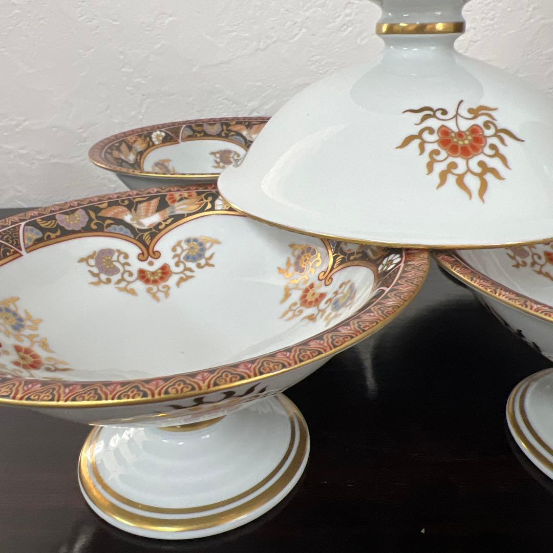 大きいサイズ 美品キッチン・日用品・その他 - 其泉窯 錦黒外濃金海松