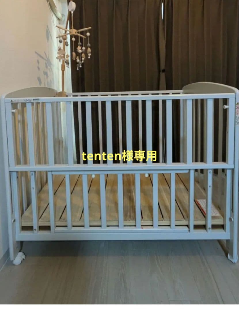 ベビーベッド ハイタイプ 床板すのこ 【カトージ(KATOJI)】メリー付き 楽天市場】ベビーベッド ハイシート ベビーベッド 木製 床板すのこ