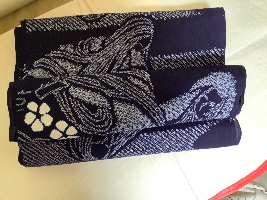 有松絞り 浴衣反物 平安絵巻 木綿 藍染め - メルカリ