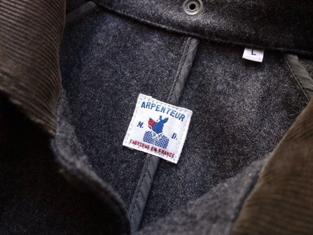 ARPENTEUR ウール コート L チャコールグレー フランス製 美品