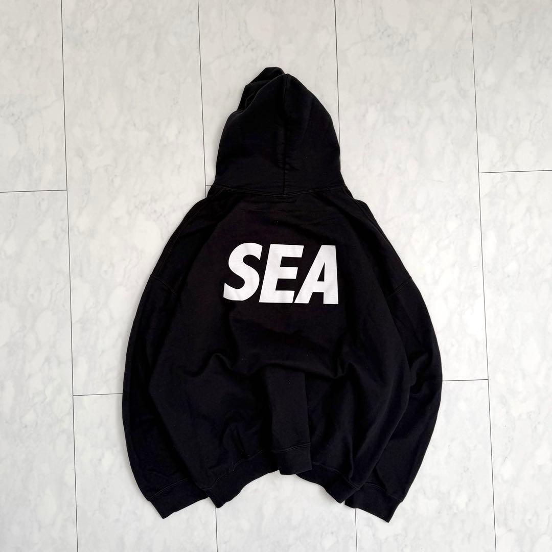 WIND AND SEA パーカー プルオーバー ブラック プリント XL - メルカリ