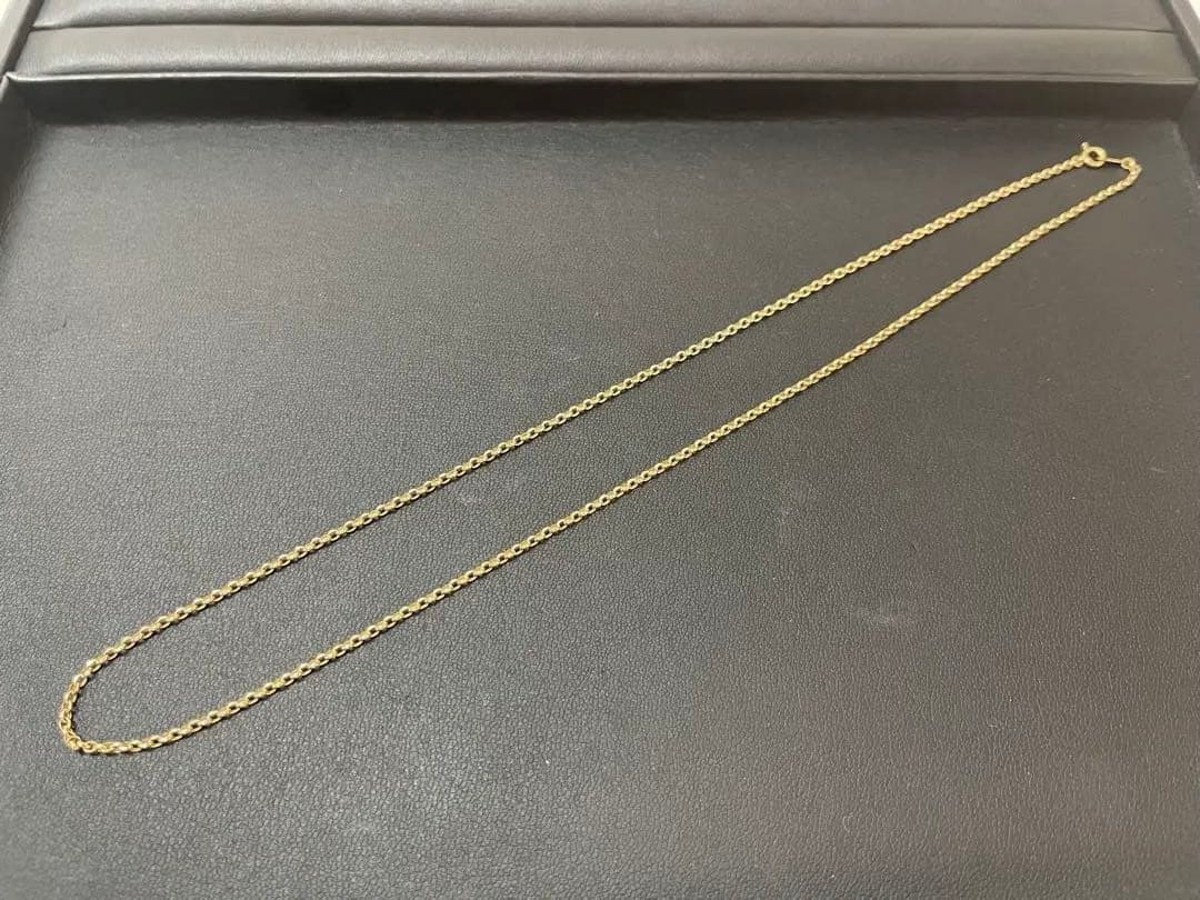 K18 50センチ　ゴールドアズキチェーンネックレス 18K ネックレス チェーン メンズ あずき 小豆 ゴールド 50cm 2.4mm幅