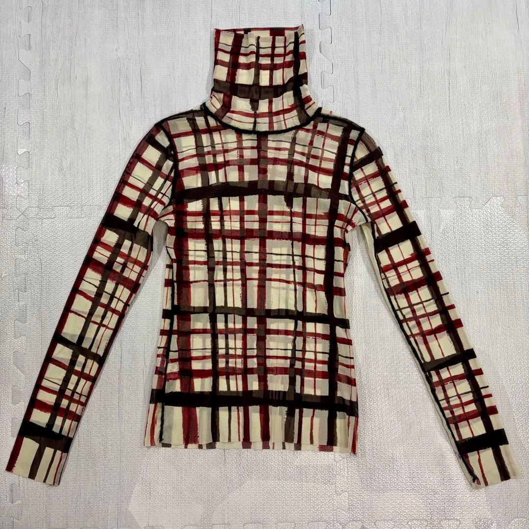 Jean Paul Gaultier パワーネット チェック シアー 長袖シャツ Jean Paul Gaultier（ジャンポール・ゴルチエ） クラシック チェック