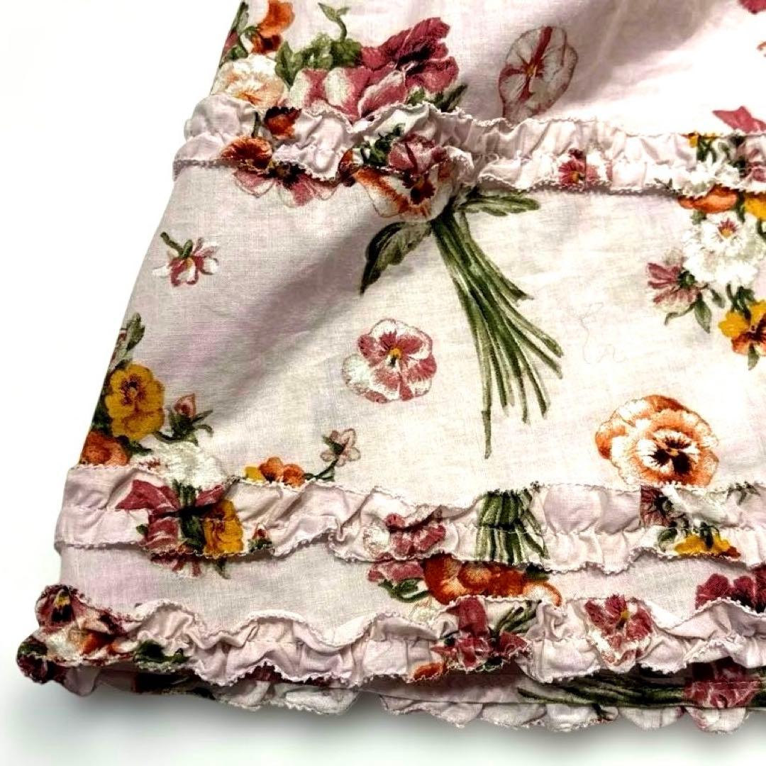 極美品/近年モデル】ピンクハウス ロングワンピース パンジー柄 フリル