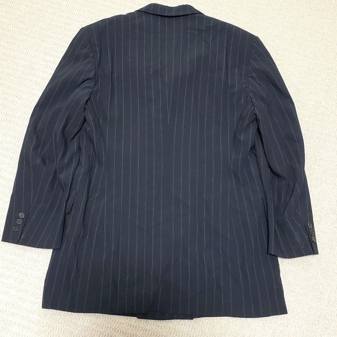 希少✨大きいサイズ ジョルジオアルマーニブラック ストライプ ダブル
