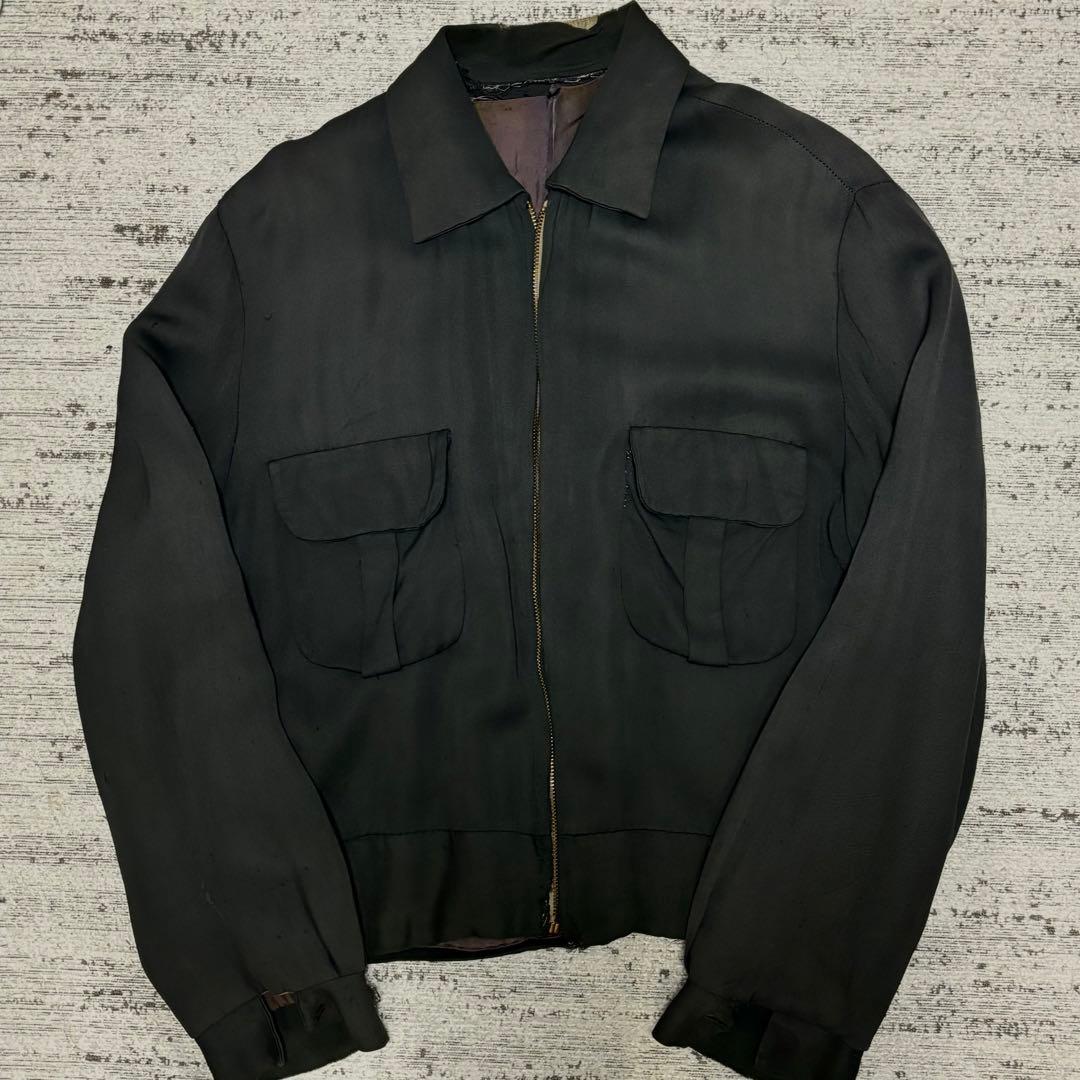 50s レーヨン ギャバジャン ギャバジンジャケット - メルカリ