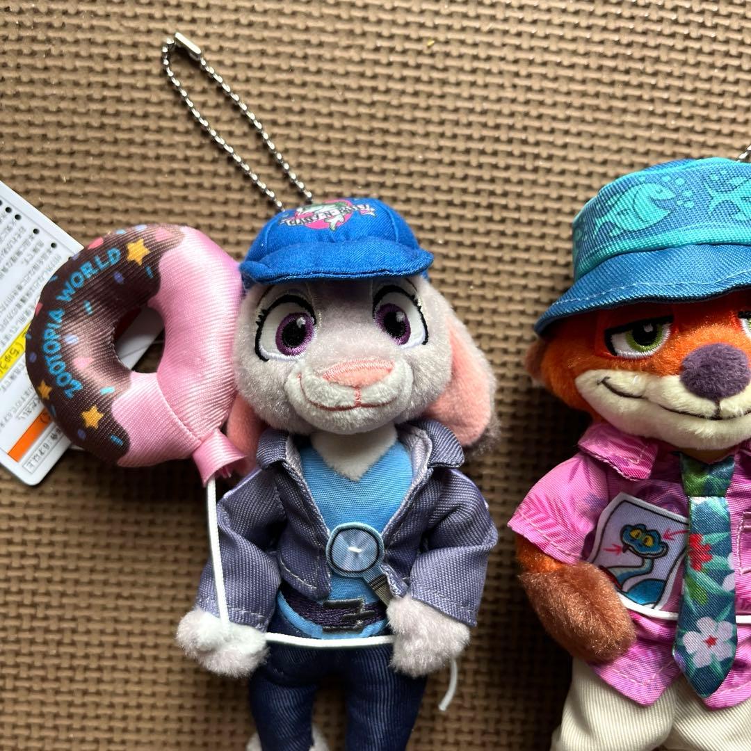 ディズニー ズートピア2 ニック＆ジュディ ぬいぐるみバッジセット