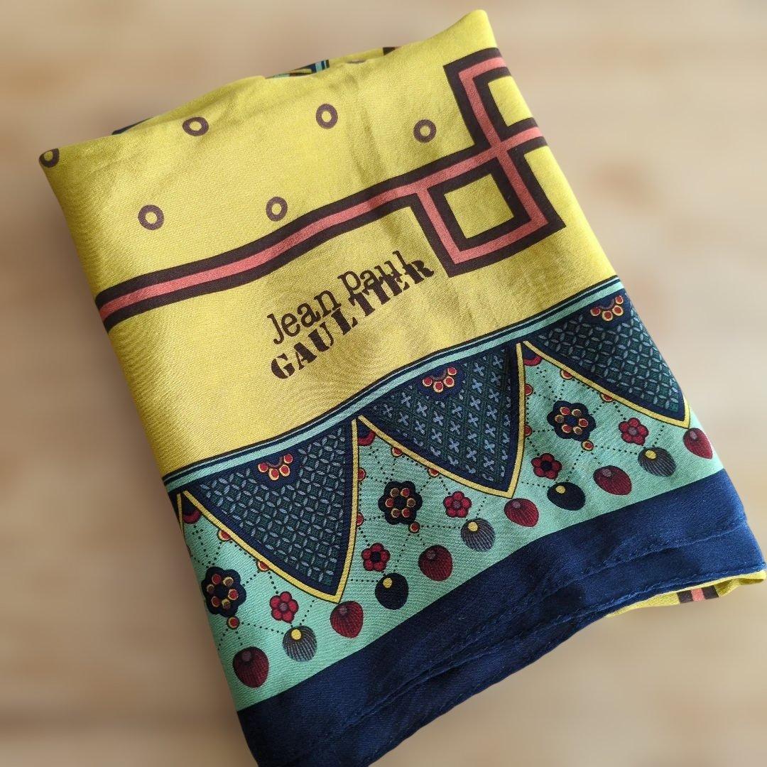 ジャンポールゴルチエ シルク100%スカーフJean Paul Gaultier - メルカリ