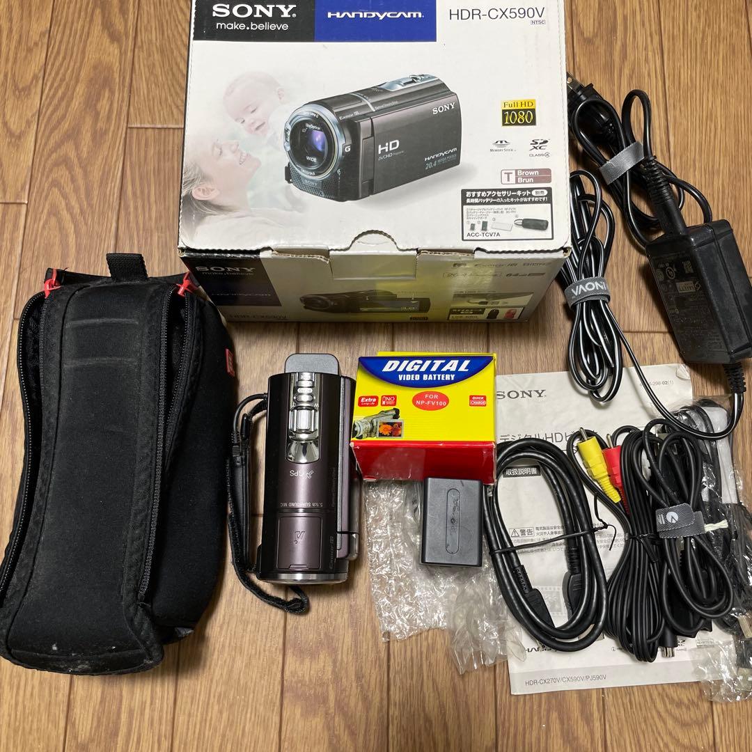 【土日限定値下げ】SONY HDR-CX590V ビデオカメラ 本体 Amazon | SONY HDビデオカメラ Handycam HDR-CX590V ボルドーブラウン