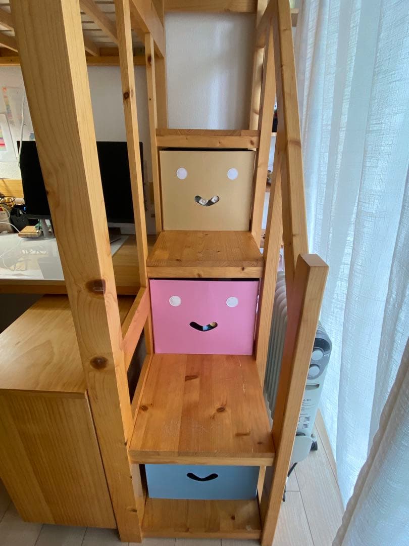 ロフトベッド・デスク付き・186.5cm