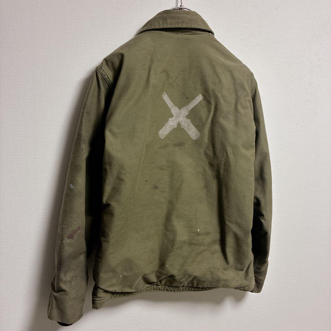 米軍実物 80s U.S.NAVY A-2 デッキジャケット ステンシル M