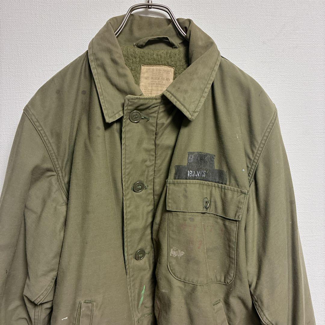 米軍実物 80s U.S.NAVY A-2 デッキジャケット ステンシル M