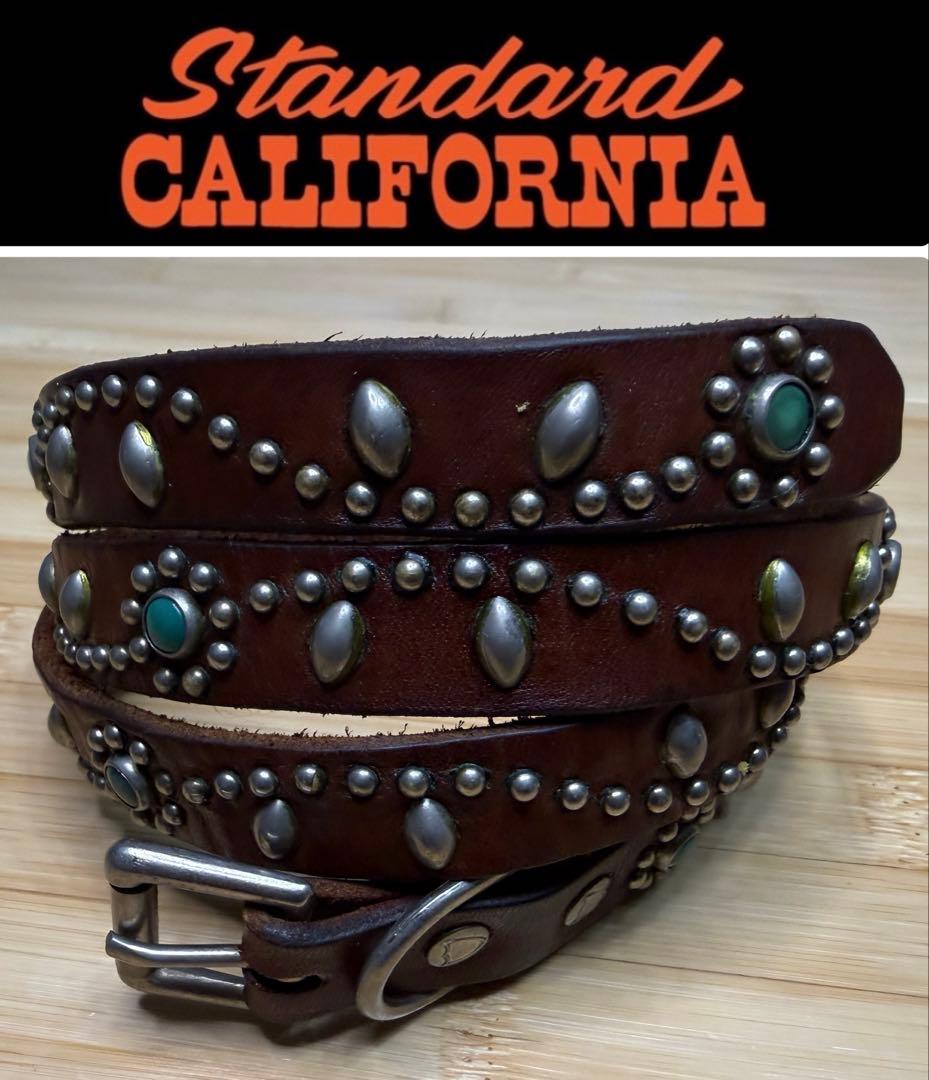 ⭐️HTC⭐️ フラワーターコイズ⭐️ナローベルト⭐️ブラウンレザー