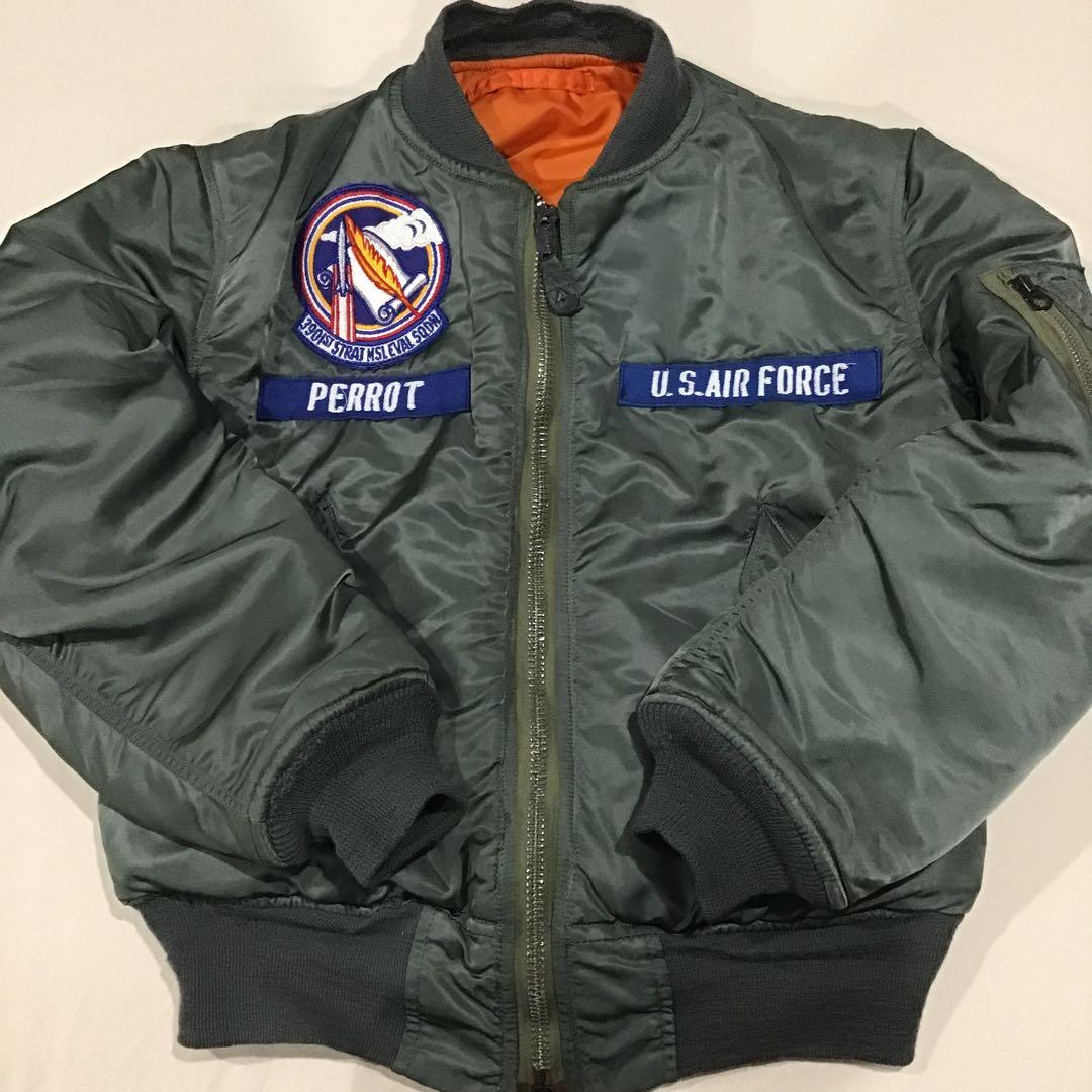 70s 米軍実物 MA-1 アルファ社 フライトジャケット ワッペン 良品
