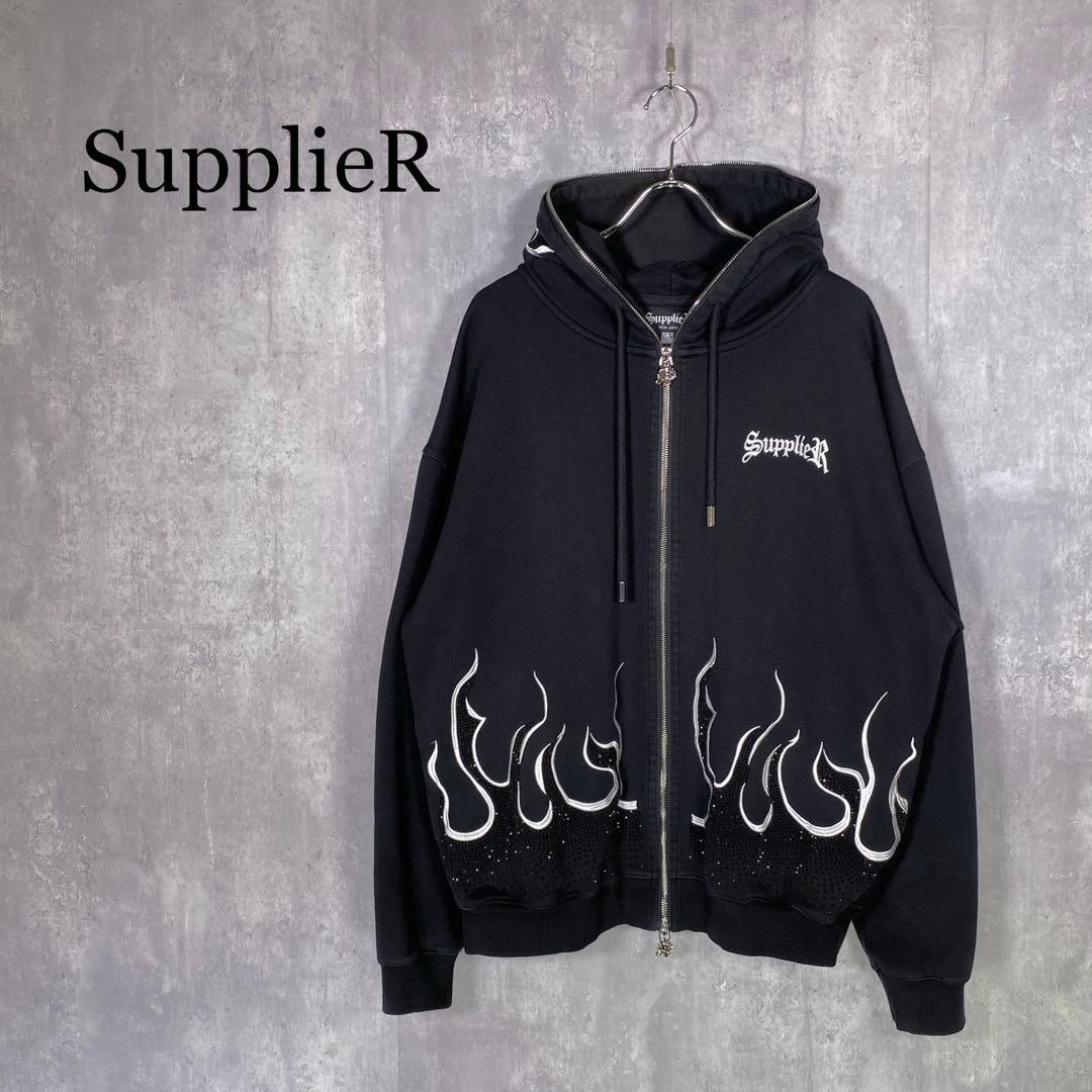 SupplieR』サプライヤー (L) ファイアパターン ジップパーカー - メルカリ