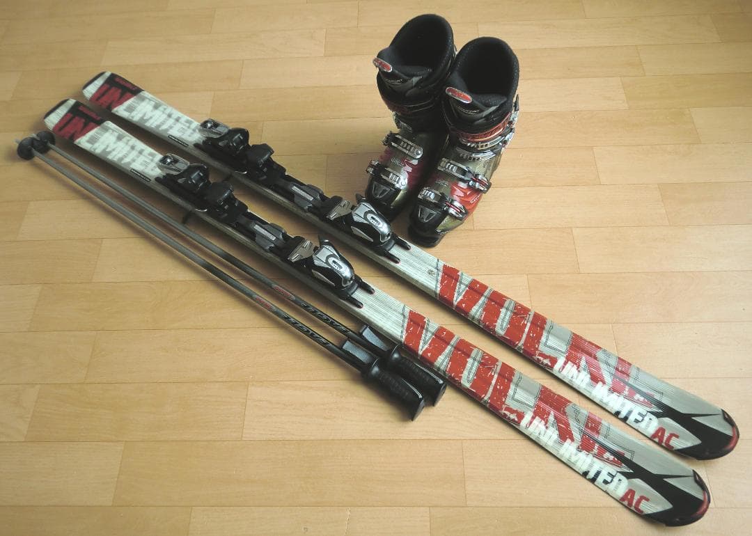 ■送料無料■VOLKL■メンズスキーセット■板163靴26-26.5■メンテ付■ VOLKL（フォルクル） スキー板 スキーセット メンズ スキー3点セット