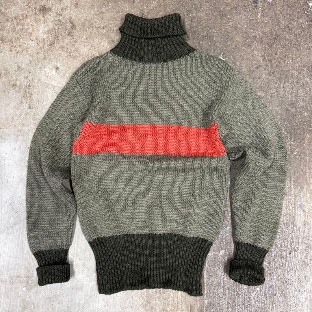 Nigel Cabourn stripe wool ロールネック ニット uk - メルカリ