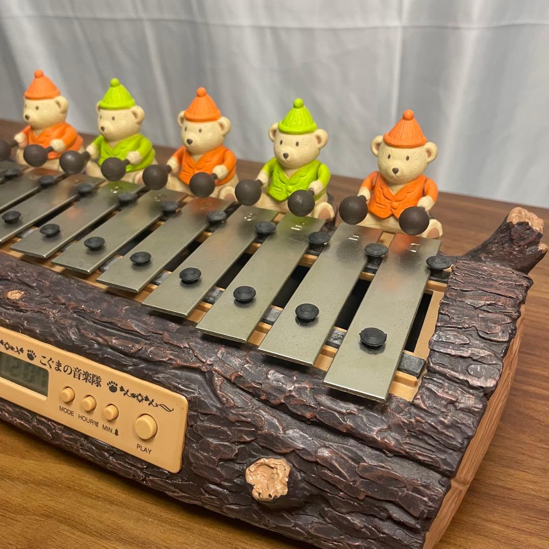 こぐまの音楽隊」からくり時計（鉄琴演奏／箱・説明書付き） - メルカリ
