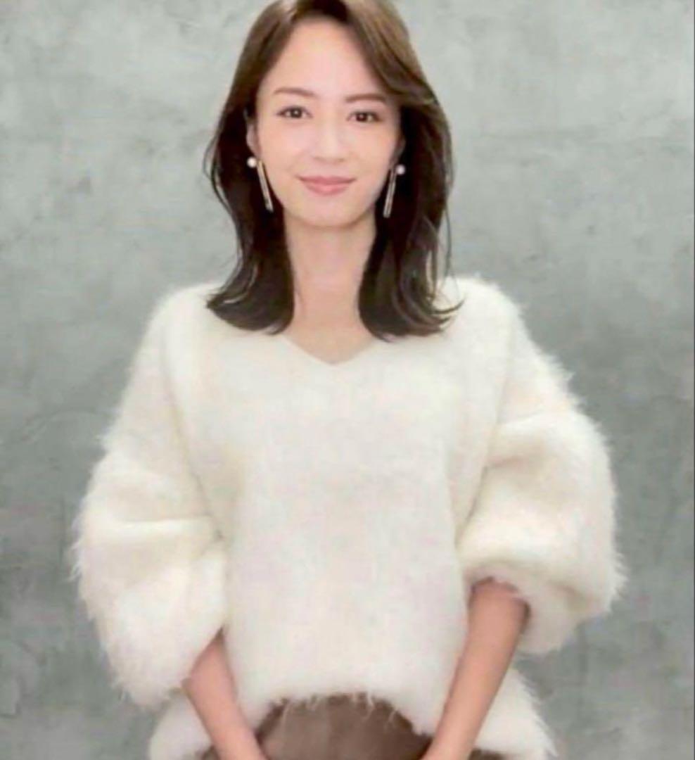 anuans 2wayアルパカ混ニットプルオーバー　アイボリー anuans（アニュアンス）の「2wayアルパカ混ニットプルオーバー（ニット