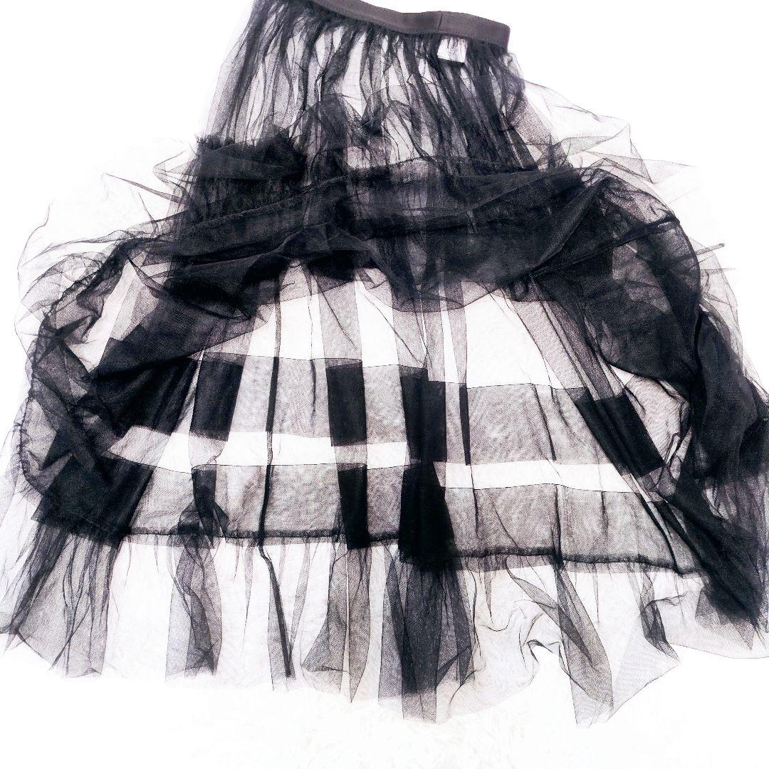 24AW 美品✨アナイ チュールティアードギャザースカート 黒 38 - メルカリ