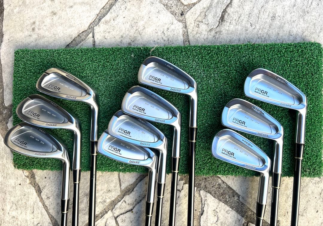 プロギア　DATA801 アイアンセット #3からP,A,S 10本 Amazon.co.jp: 往年の名器 PRGR DATA801 FORGED 三浦技研製造OEM 10本