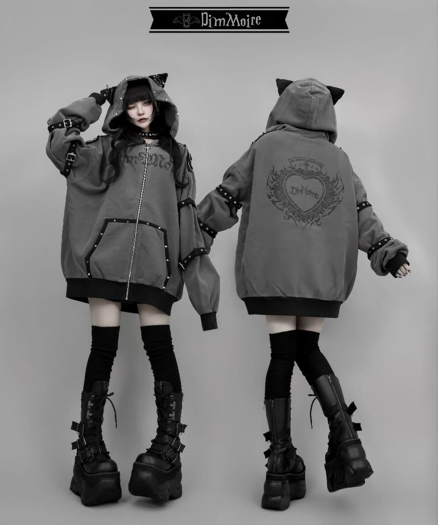 DimMoire【ディムモアール】Evil Catパーカー/Gray - メルカリ