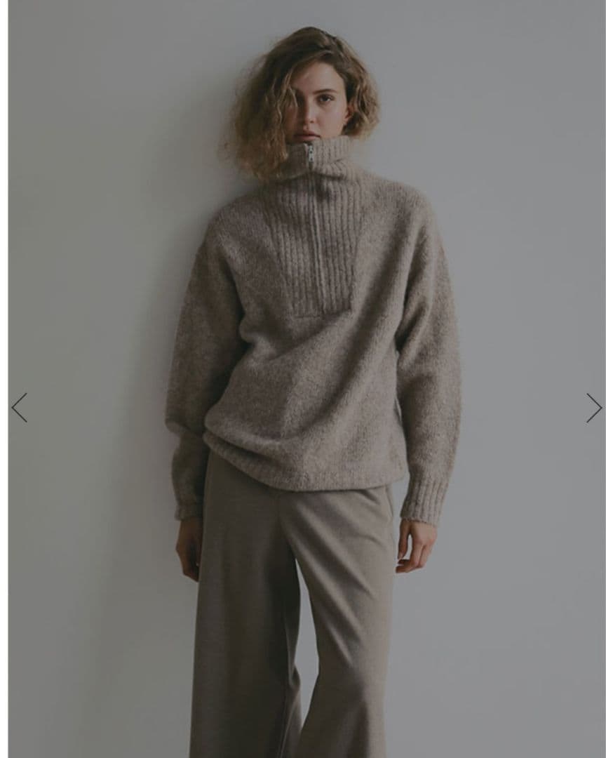 ETRE TOKYO ハーフジップアルパカニットプルオーバー ハーフジップアルパカニットプルオーバー(F BEIGE): トップス │ ETRE