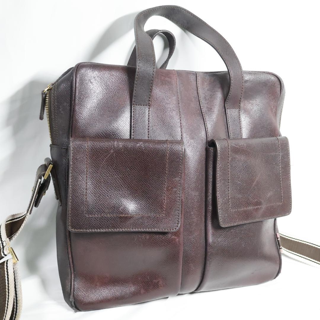 サルヴァトーレフェラガモ レザー 2WAY ビジネスバッグ ブリーフケース