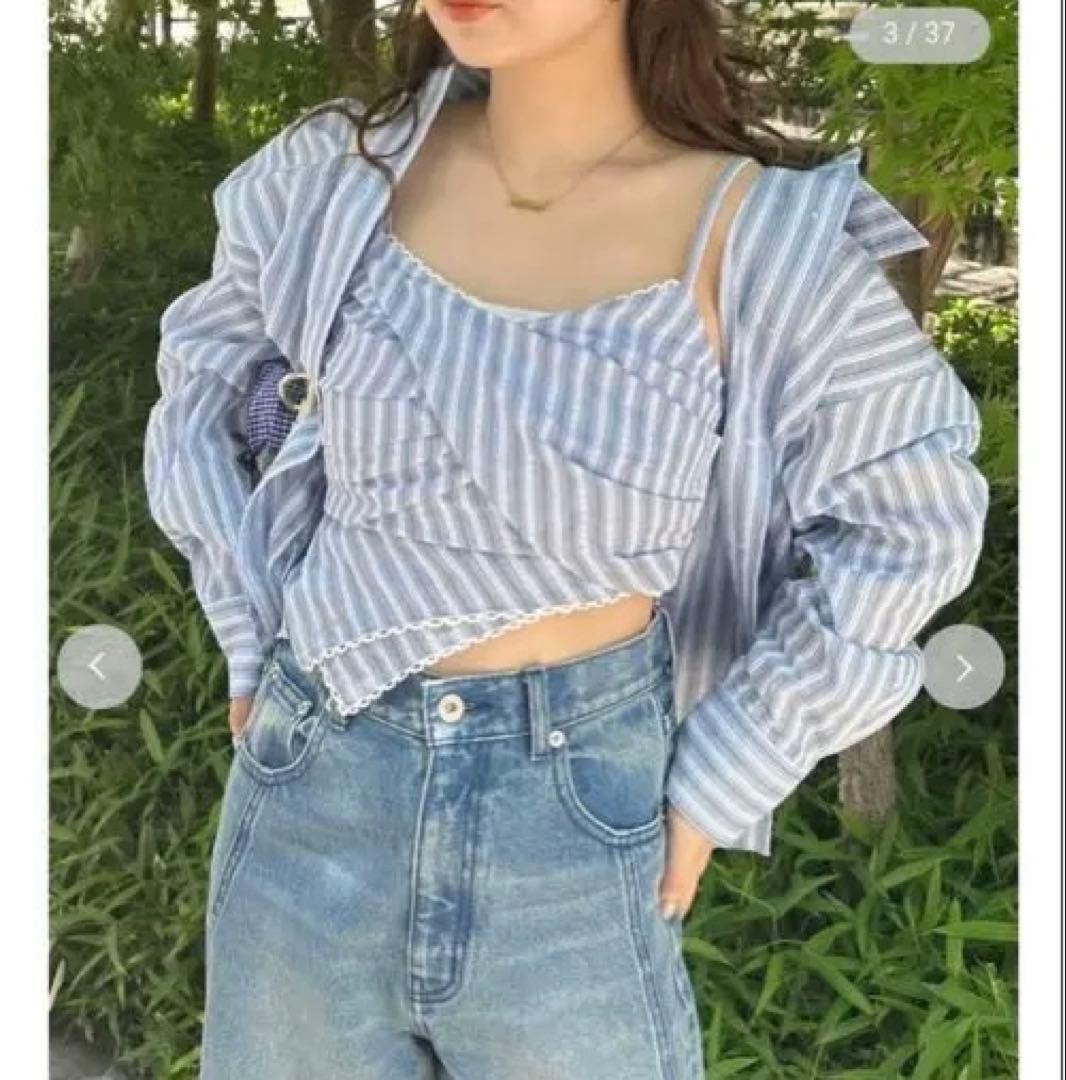 Lily Bearシアーオーバーシャツ&シアーシャツビスチェセット - メルカリ