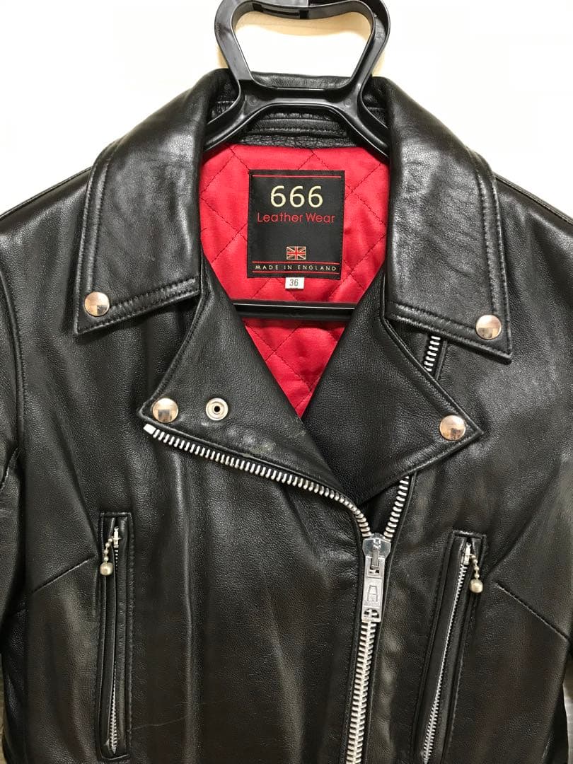 666 ライダースジャケット 36インチ 革ジャン レザージャケット