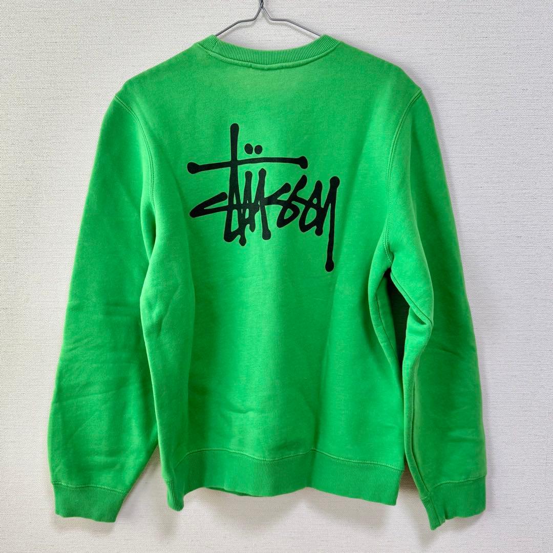 Stussy ショーンフォント バックプリント グリーントレーナー