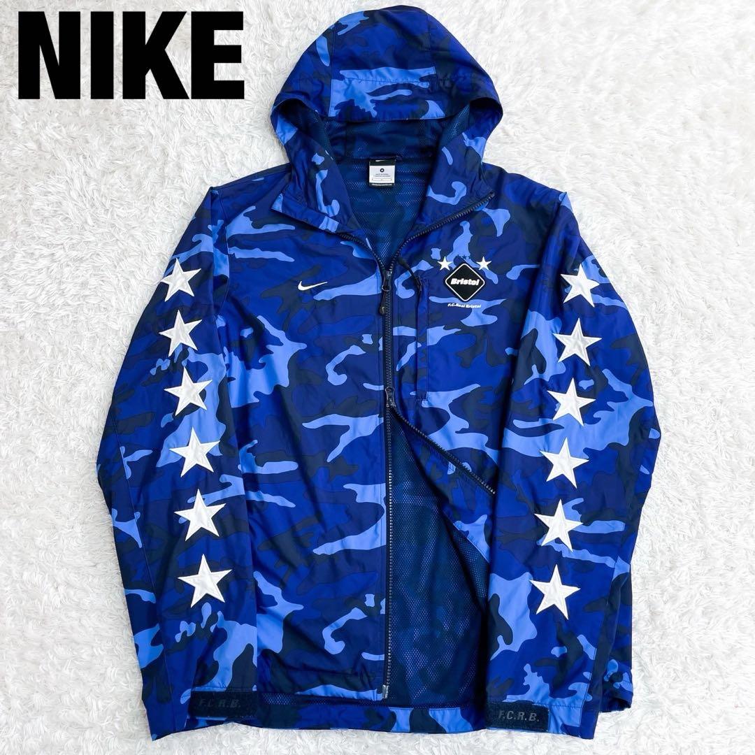 美品 エフシーレアルブリストル ナイロンパーカー ジャケット ブルー