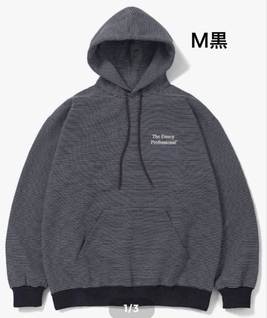 ENNOY BORDER HOODIE SWEAT 黒M ENNOY “BORDER CREW NECK SWEAT & BORDER HOODIE SWEAT”が2025年 11/24