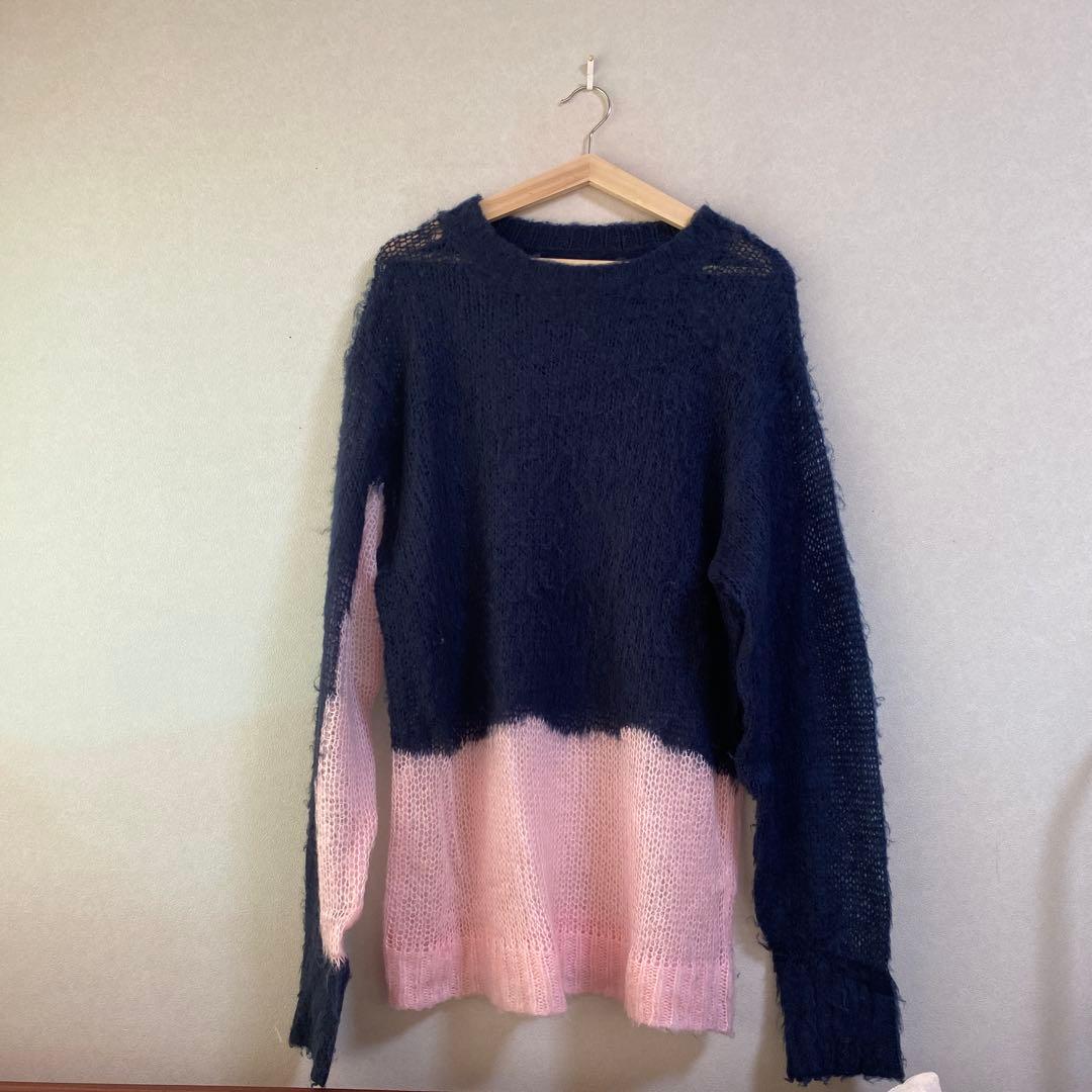 タイムセール】pamm 汽水域のローゲージニット ネイビー - メルカリ