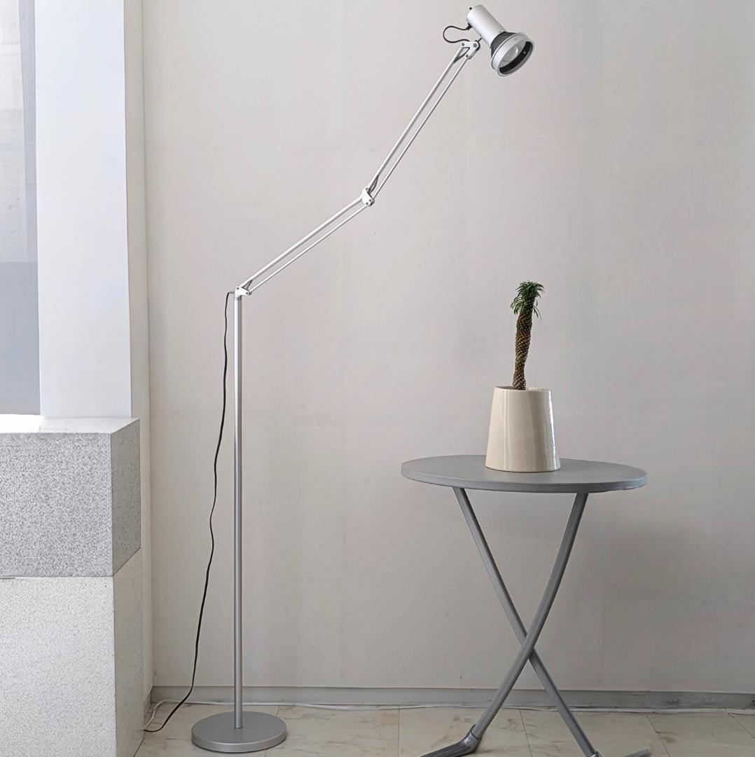 ビンテージ 無印 90年代 スチールメッシュ×アルミ スタンドライト 照明