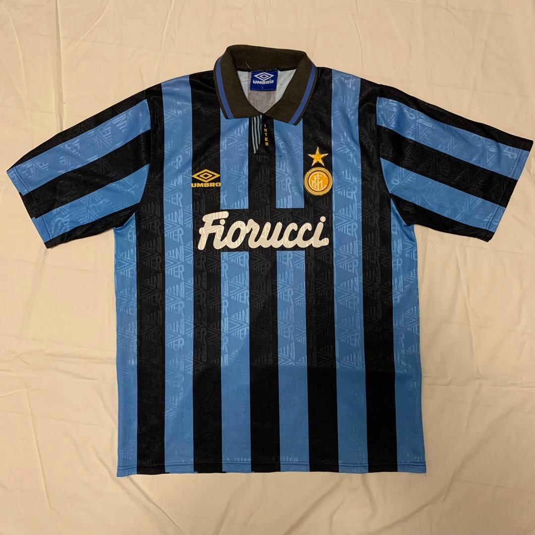 インテルミラノ 92/93ホーム No.10ベルカンプ Lサイズ アンブロ - メルカリ