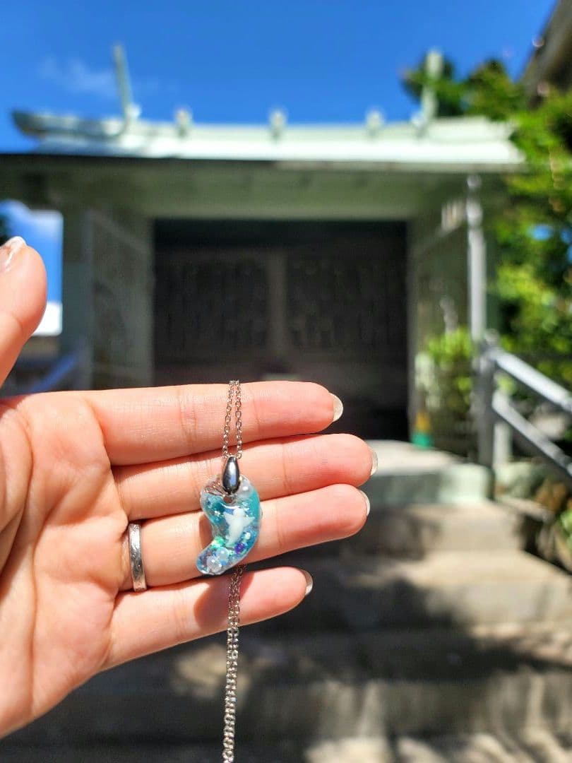 沖縄霊場巡礼★希望ある明るい未来へクリオネ勾玉ネックレス 0308a966f0e67a05ea76cca5f79e05