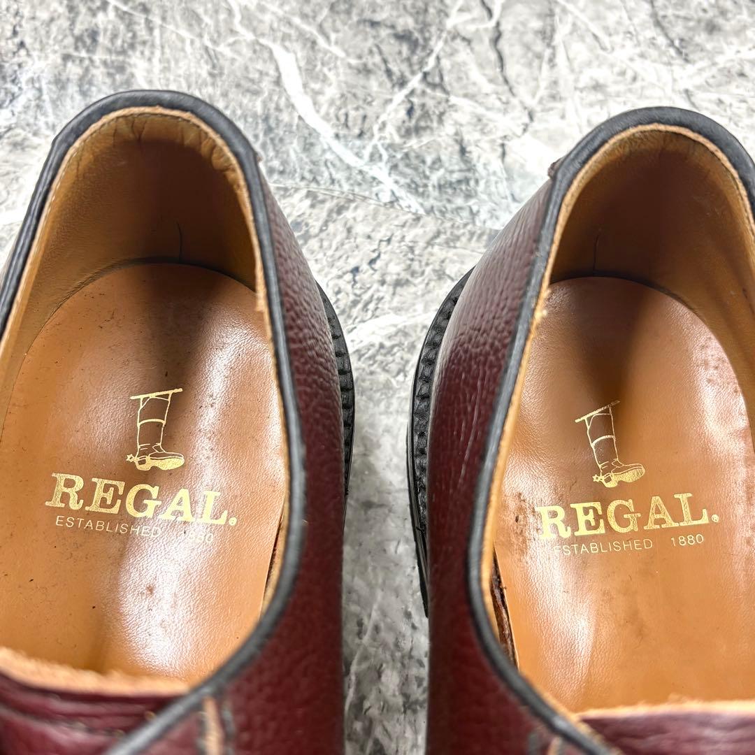 美品】 リーガル 革靴 ドレスシューズ 24.5 プレーントゥ ヴァー