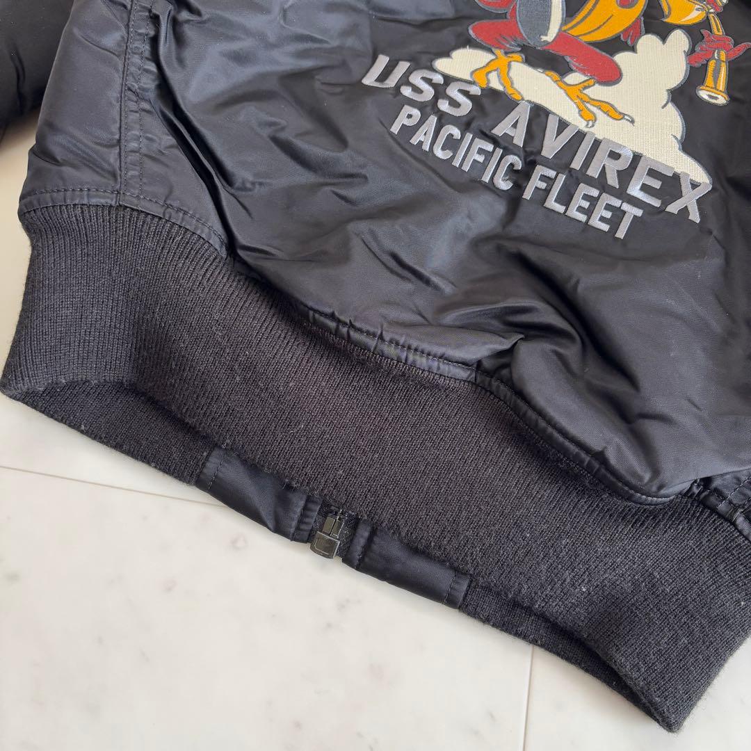 美品 アヴィレックス MA-1 フライトジャケット バード刺繍 VBF-151