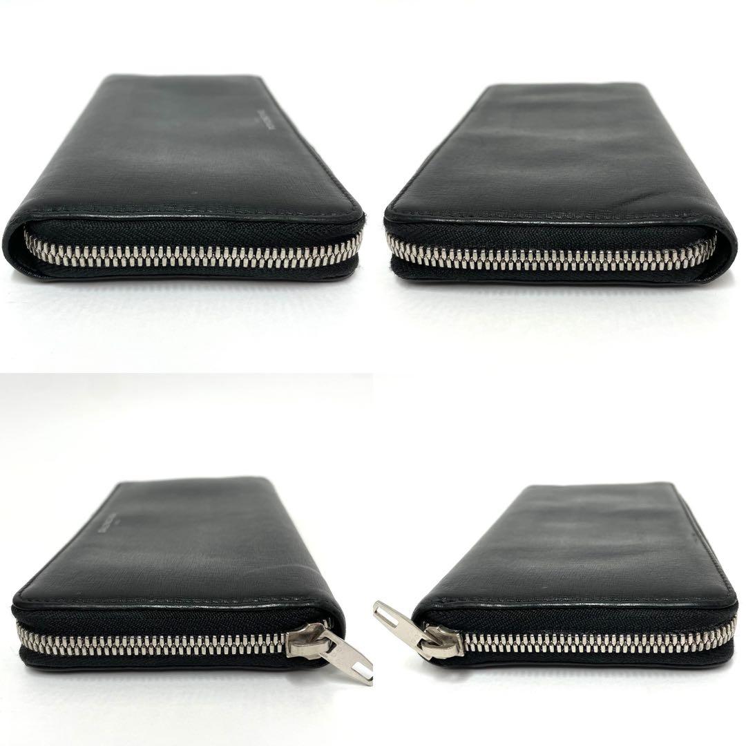 バレンシアガ 長財布 ラウンドファスナー レザー ブラック 黒