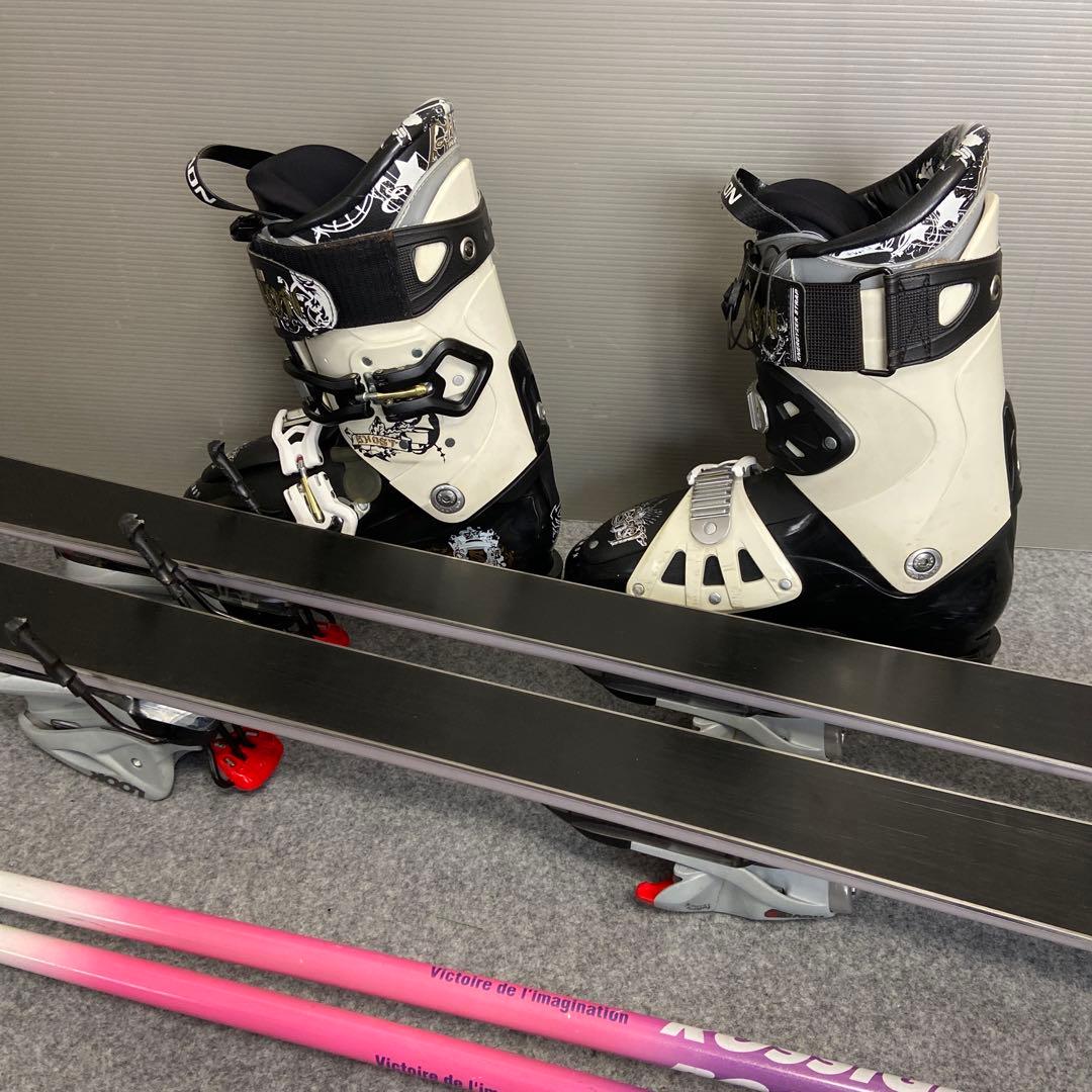 ☆短めな板お探しの方 メンテ済スキーセット板160cmブーツ27~27.5cm
