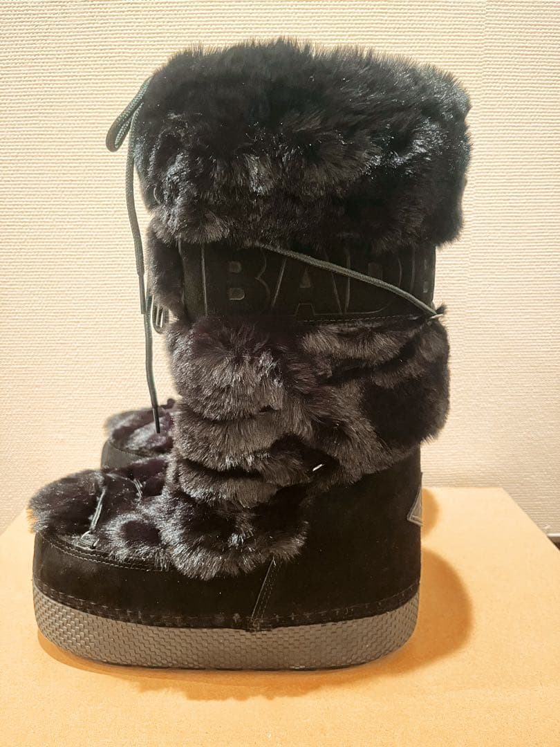 新品未使用】BADBLOODファーブーツブラックS