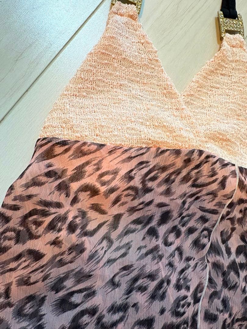 絵里　d.i.a ダイヤ　レオパード柄 ピンクキャミソール