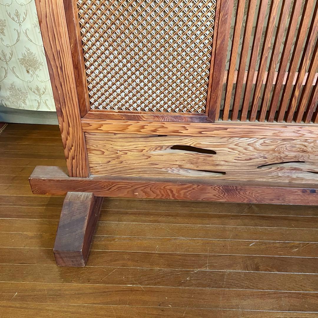 アンティーク】昭和レトロ 木製 衝立 間仕切り 欄間 パーテーション 古