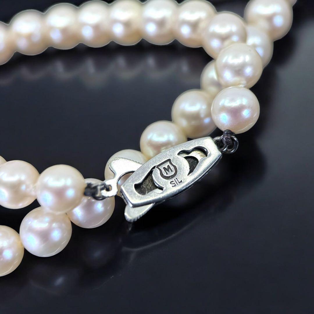 【最高級】ミキモト　アコヤ　本真珠　パール　ネックレス　シルバー　7.0mm