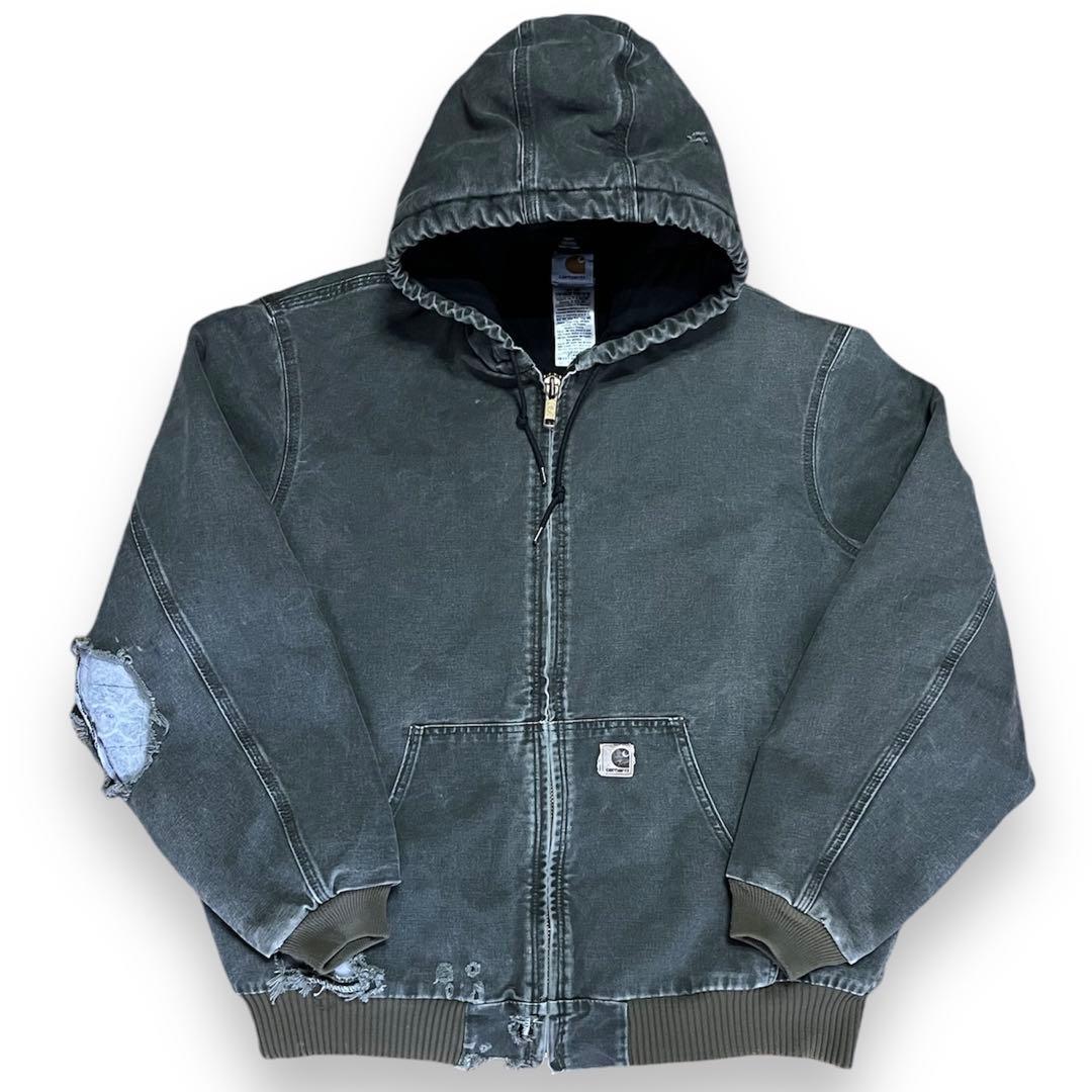 カーハート アクティブジャケット 鬼フェード 当時物 モスグリーン USA
