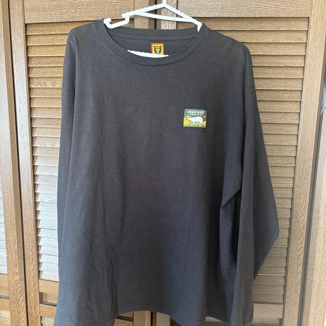 HUMAN MADE 長袖カットソー ブラック HUMAN MADE】ヒューマンメイド Tシャツ ロゴ カモ 長袖 (HUMAN MADE/T